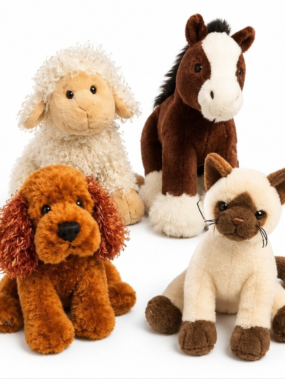 WEBKINZ Clyesdale/Lamb/Irish Setter/Siamese Cat Plush Pets(Sanitized)